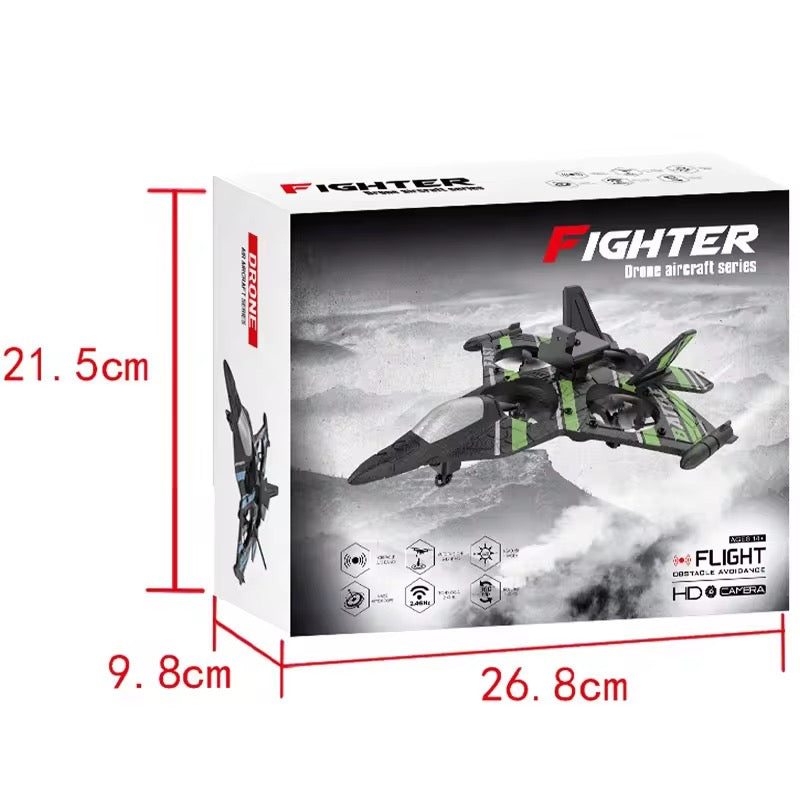RC Jet Drone Fighter Stunt Plane – 6-Channel Remote Control Aircraft with Lights & 360° Flip