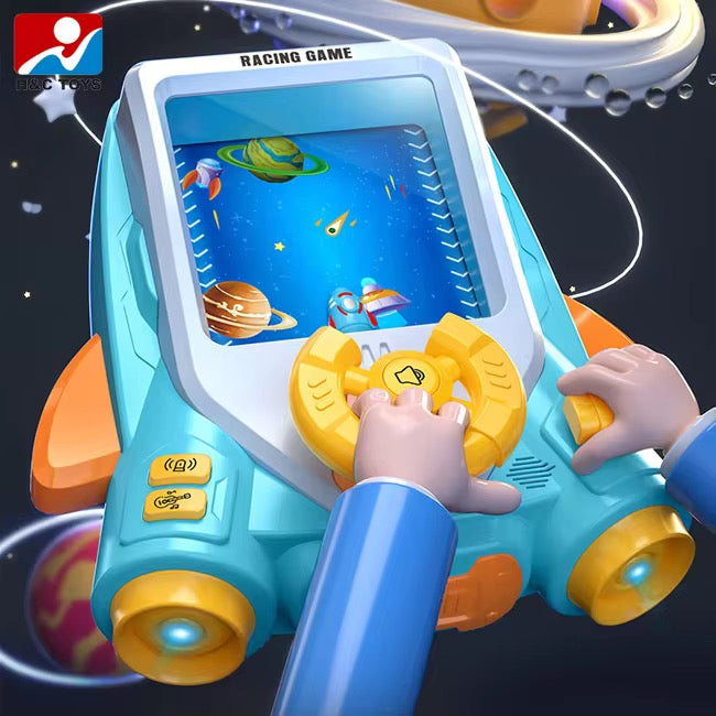 Space Adventure Rocket Car Simulator — Steering Wheel Toy