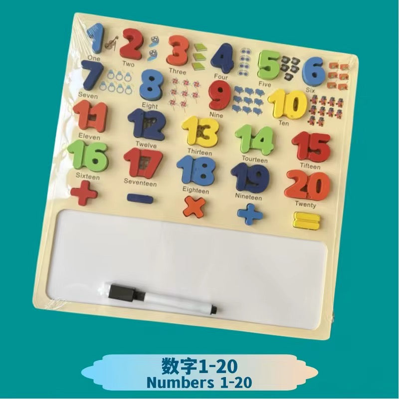 Alphabet Wooden Educational Writing Board with Pen – Random Design