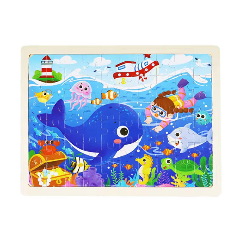 🌟 Kids Educational Jigsaw Puzzle Set – Animals, Ocean & Adventure Themes