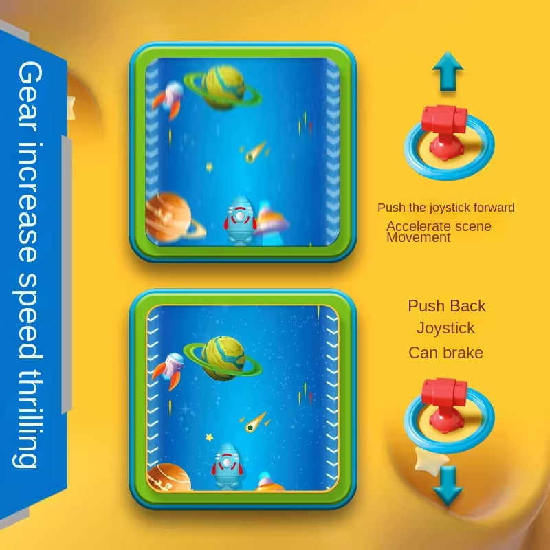 Space Adventure Rocket Car Simulator — Steering Wheel Toy