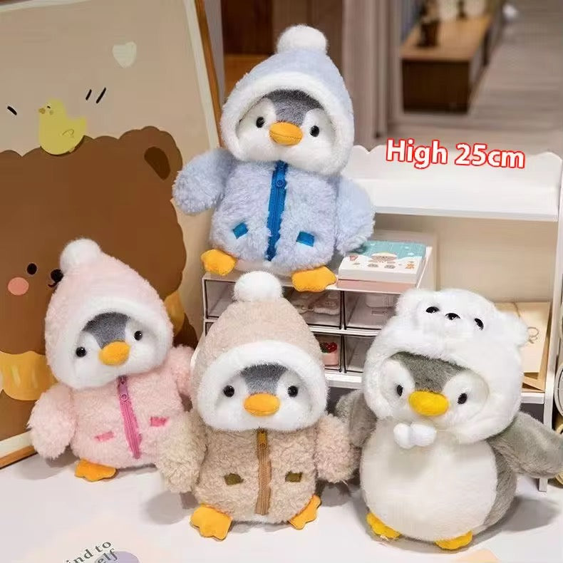 penguin plush toy with cap - 25cm