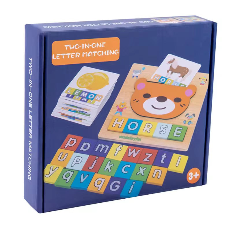 Wooden Spelling Game Toy – Educational Alphabet &Number Puzzle for Kids