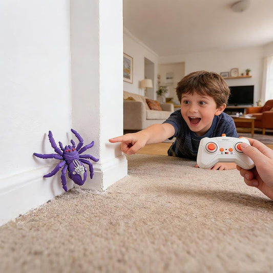 Wall Climbing RC Spider – 360° Rotating Remote Control Gravity-Defying Toy
