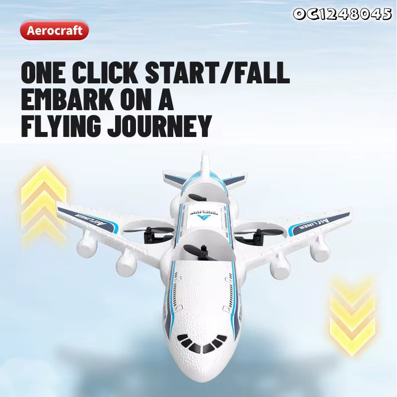Remote Control Passenger Airplane – 2.4GHz RC Aircraft with 360° Rolls &amp; Flight Circling