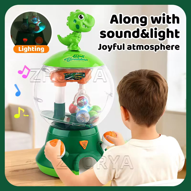 Kids Mini Ball Catching Machine Toy with Music & Rotating Action