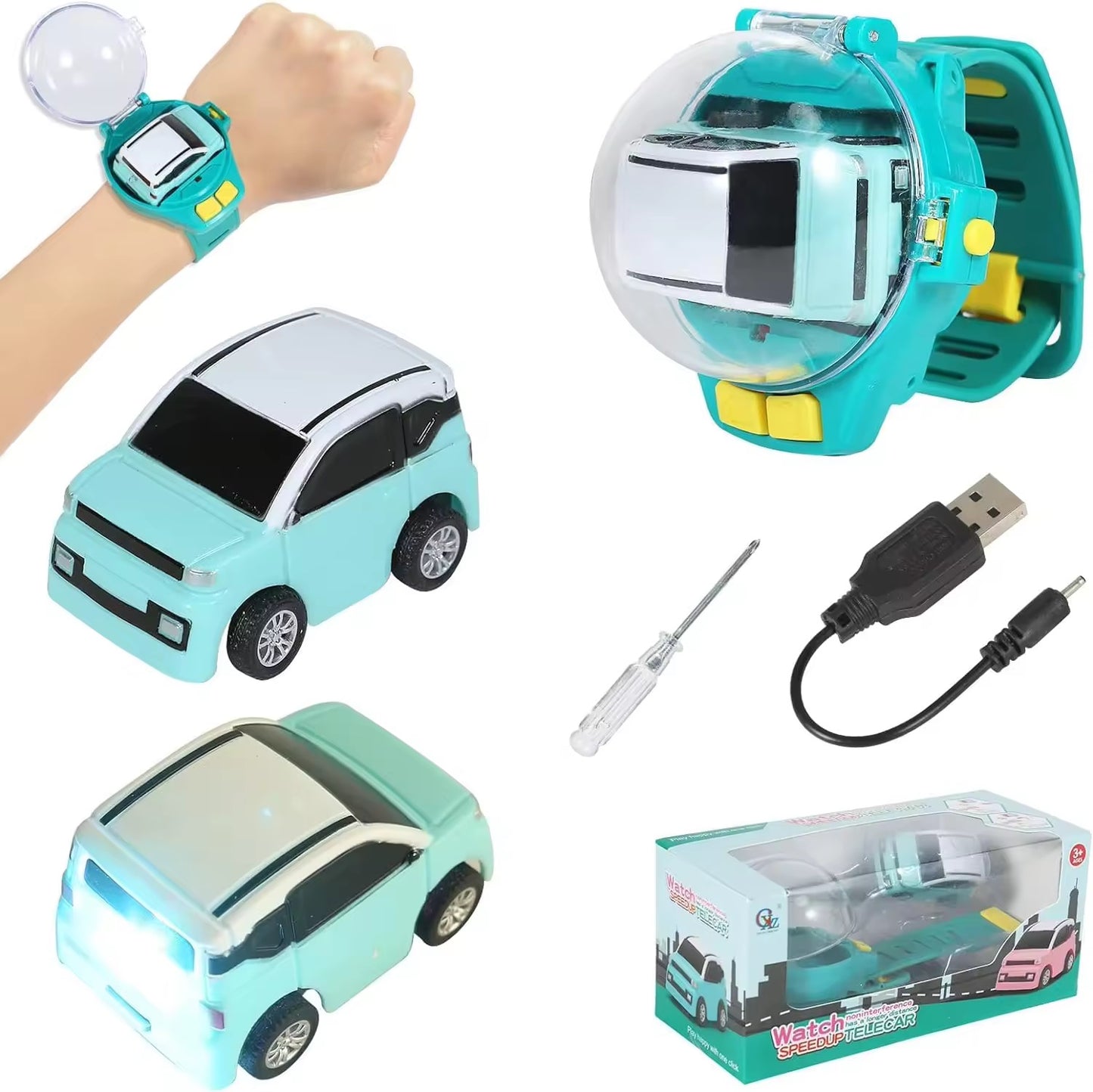 Mini Remote Control Car Watch Toy 2.4 GHz Wrist Racing Car Watch For Kids
