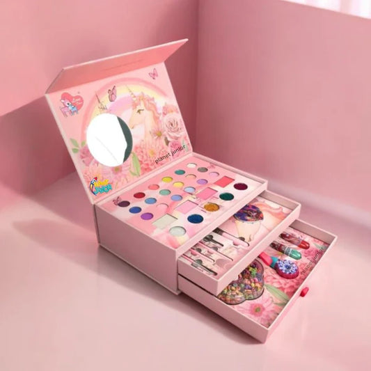 ✨ Unicorn Makeup Box Set – With Accessories & Bead Bracelet Kit ✨
