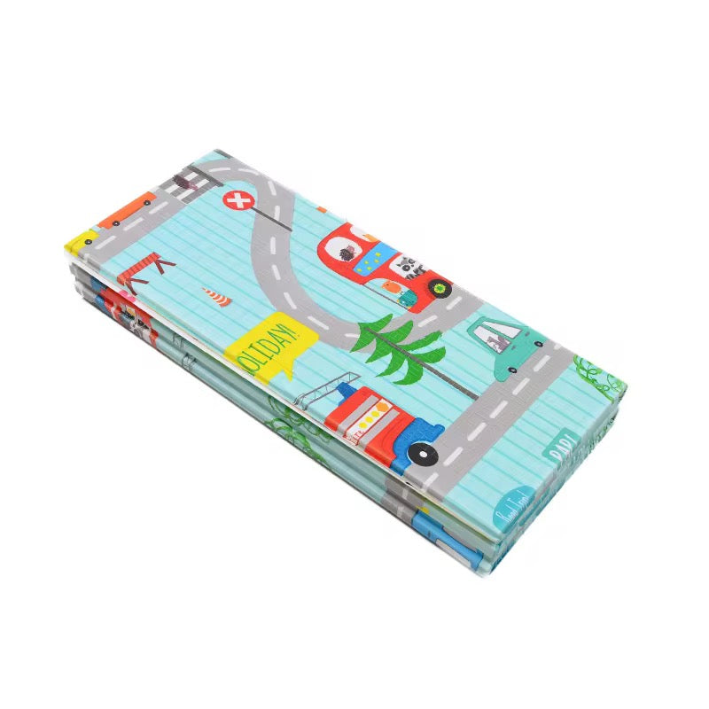 Double Sided Water-proof Foldable Baby Crawling Floor Play Mat. Multi-Purpose Floor Mat for Baby, Extra Thick Foam Mat (Assorted Prints)