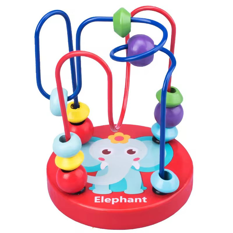 Montessori Wooden Beads Maze Toy | Educational Roller Coaster Puzzle