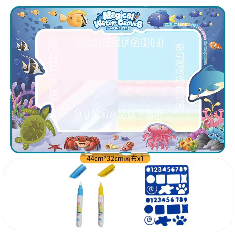 Water Drawing Mat for kids! Painting And Writing Doodle With Magic Pen