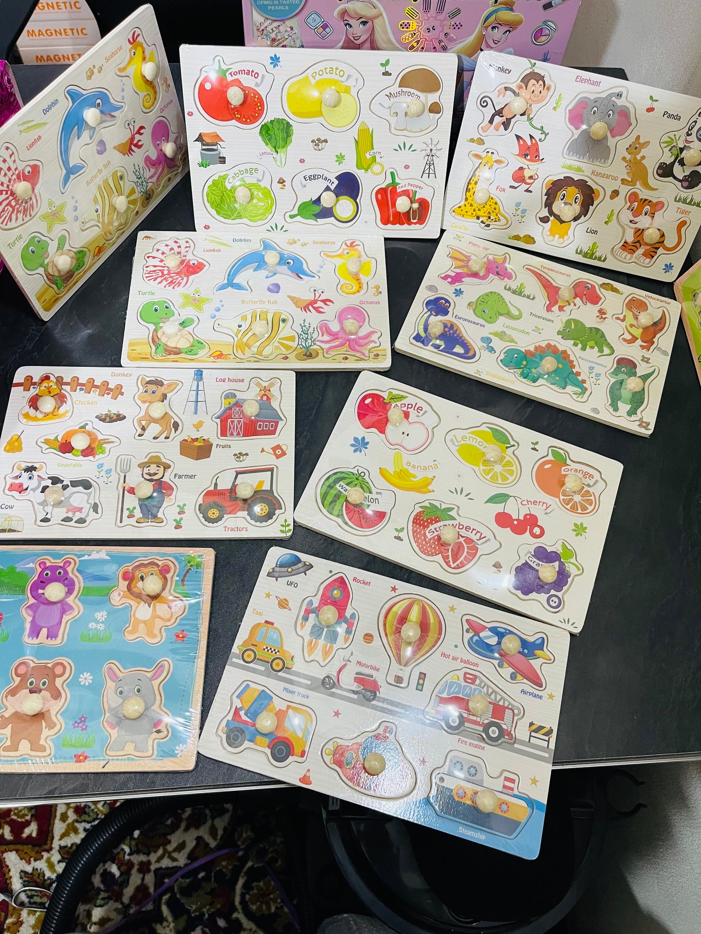 Wooden Puzzle – Animals, Insects, Fruits ,Veggies, Vehicles & sea creatures