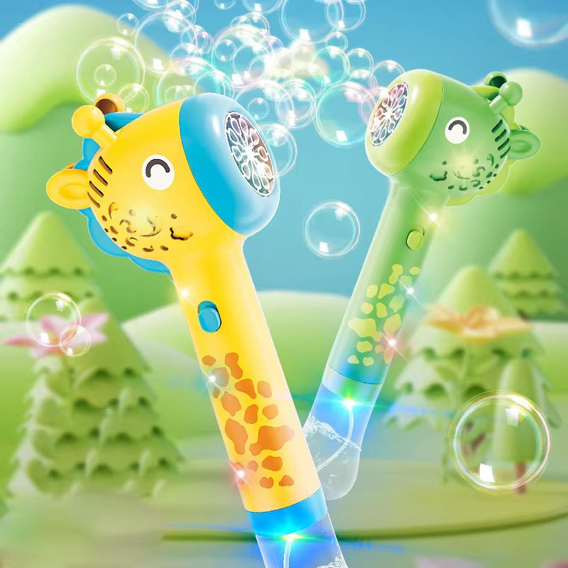 Giraffe Bubble Gun Toy for Kids – Automatic Bubble Blaster Machine, Outdoor & Indoor Bubble Maker