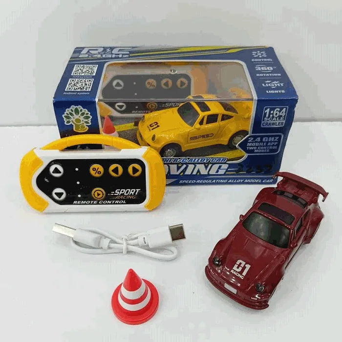 RC Alloy Drift Car 1:64 Mini with USB Charging