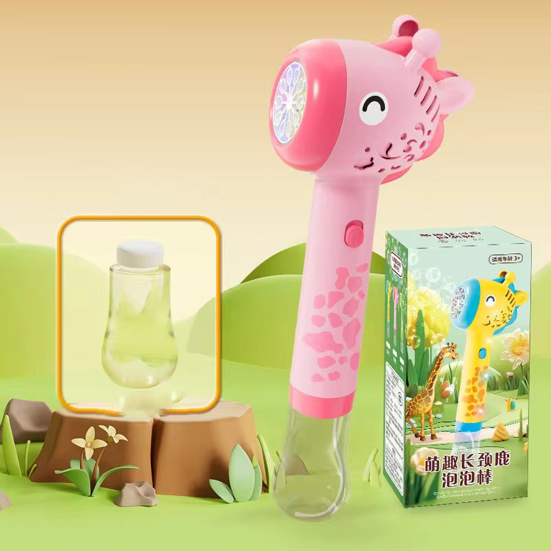 Giraffe Bubble Gun Toy for Kids – Automatic Bubble Blaster Machine, Outdoor & Indoor Bubble Maker