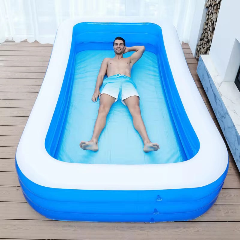 🏊 Large Family Inflatable Swimming Pool – 10FT Extra Large Outdoor Pool