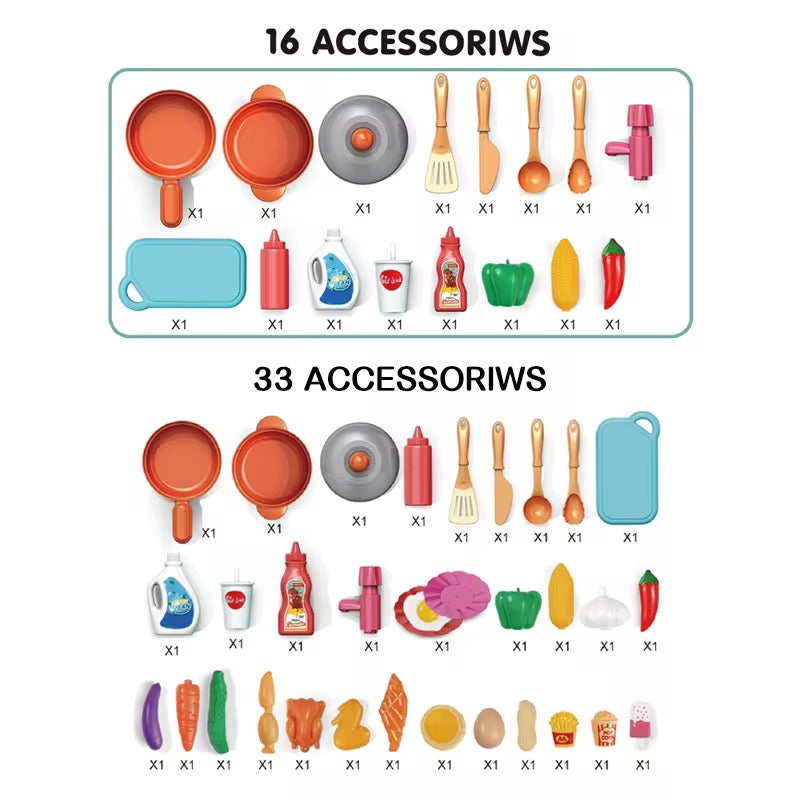Deluxe Kitchen Play Set – High Quality with 33 Accessories