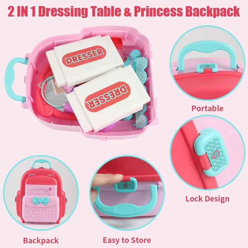 2 in 1 Fashion Beauty Set Trolly with dressing table for kids