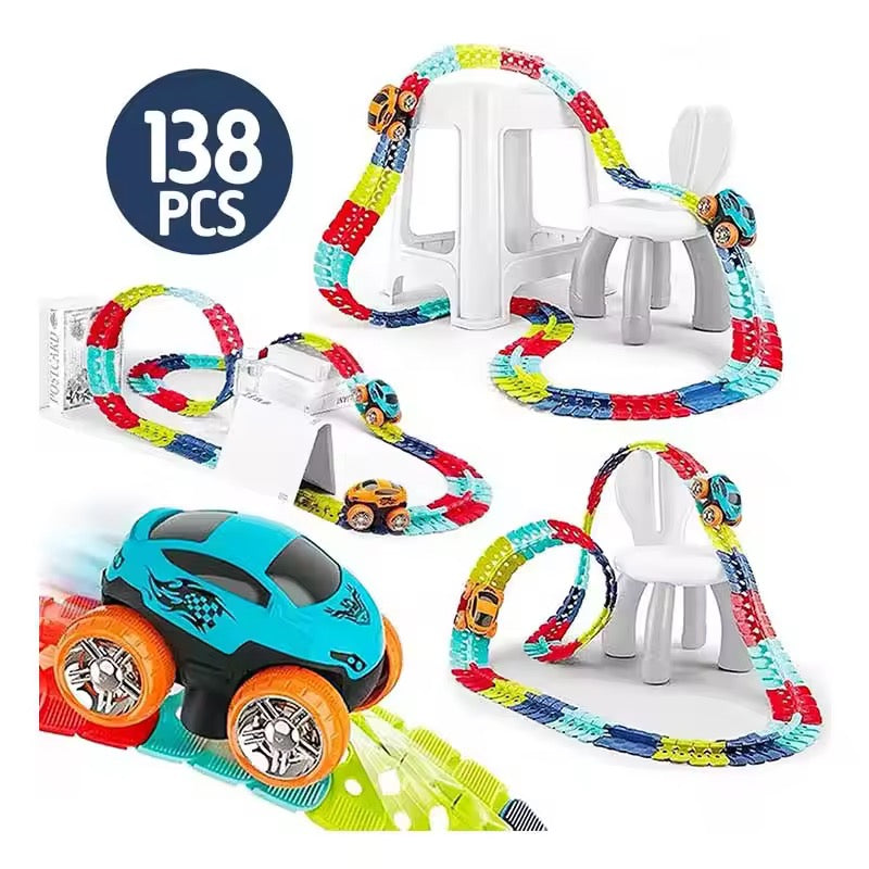 3D Glow Racing Track Set – Flexible & Fun Car Toy