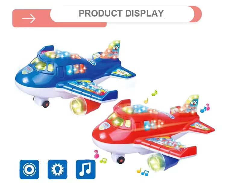 ✈️ Flash Electric Light & Music Airplane Toy for Kids!