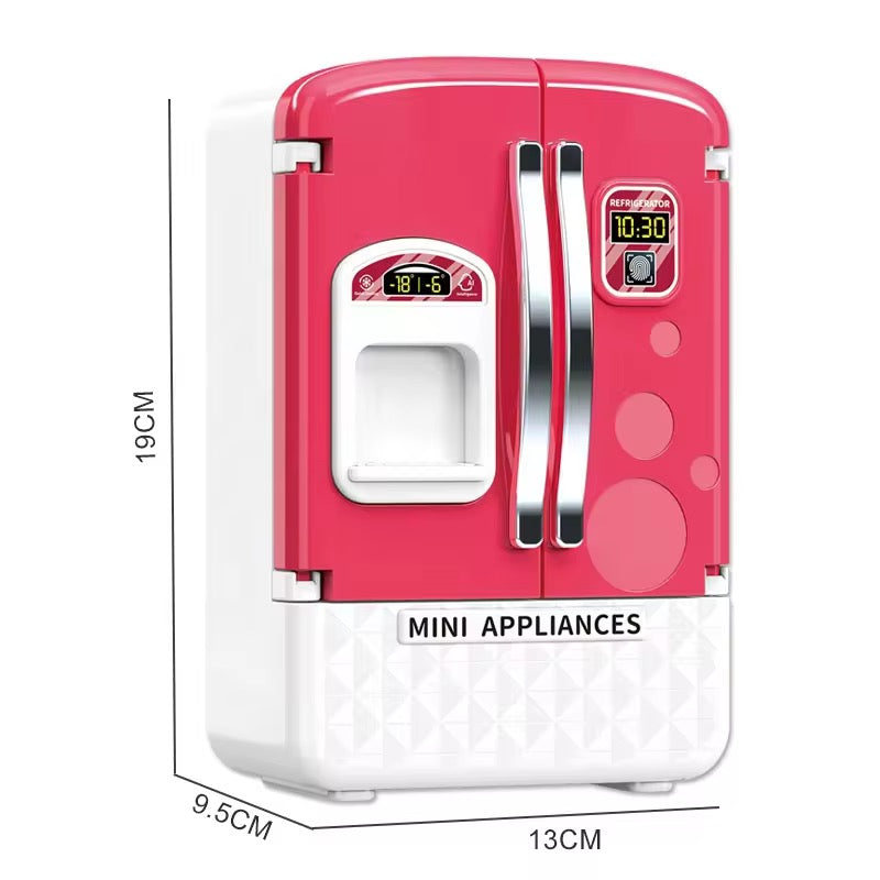 Mini Toy Fridge Set with Fruits & Juice Accessories