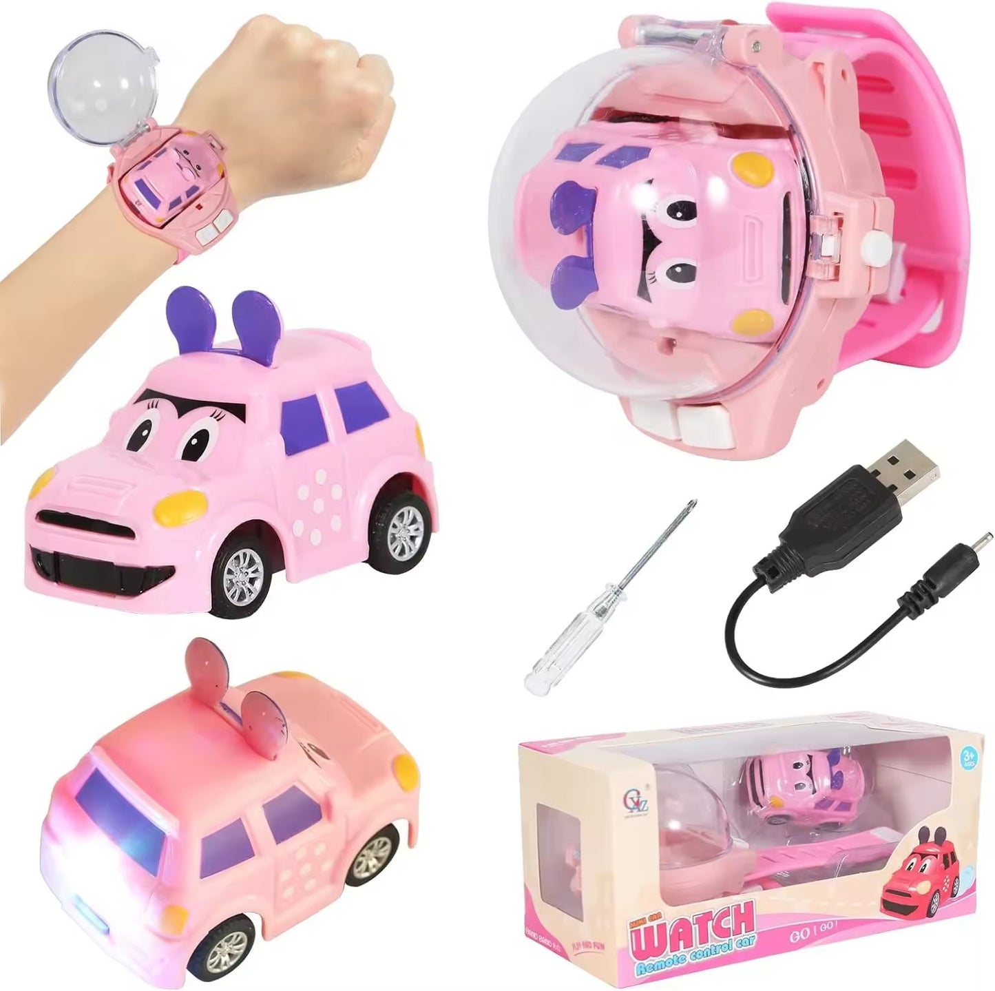 Mini Remote Control Car Watch Toy 2.4 GHz Wrist Racing Car Watch For Kids