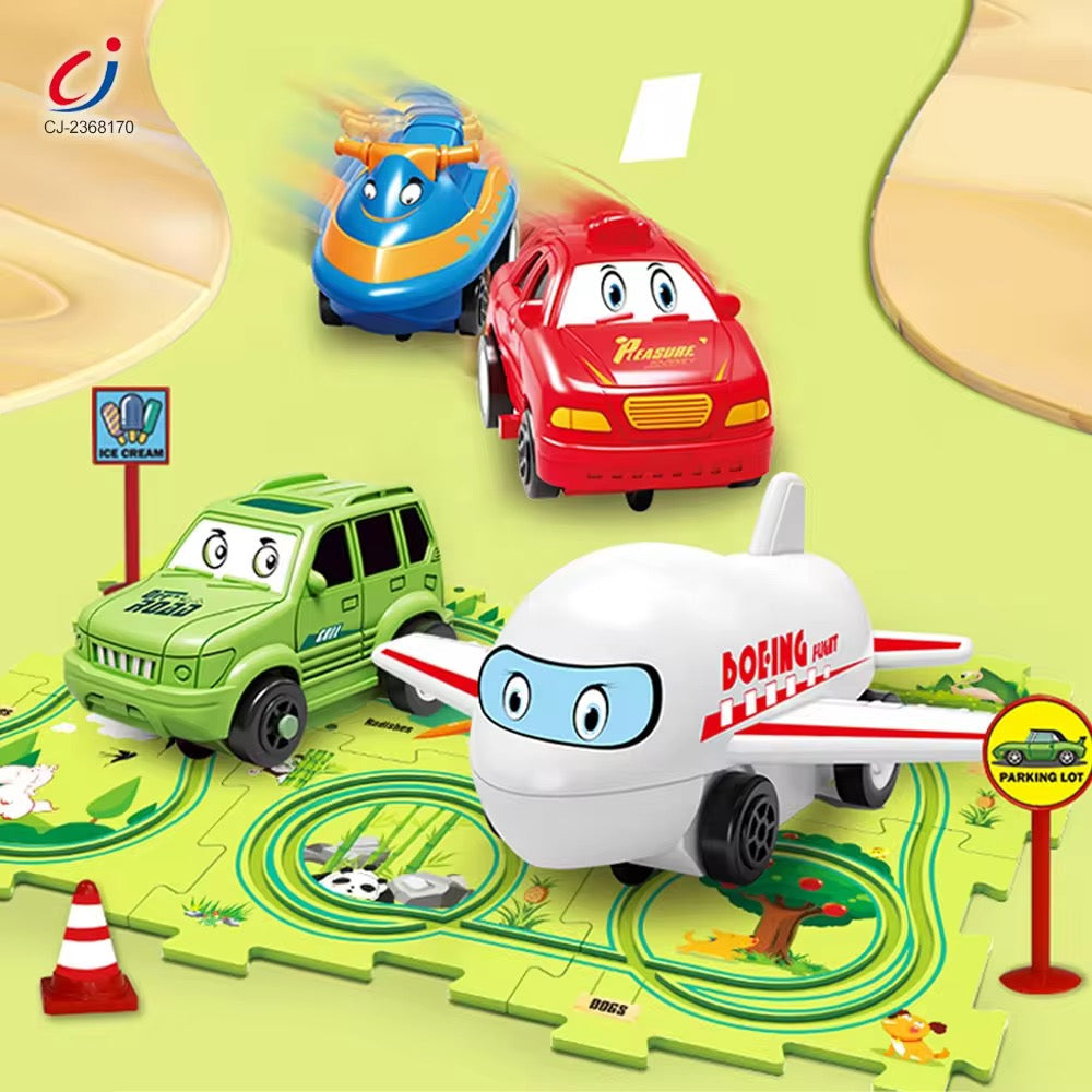 Logic Race Car Puzzle Track Toy – Educational Fun for Kids 5pcs & 25 pcs
