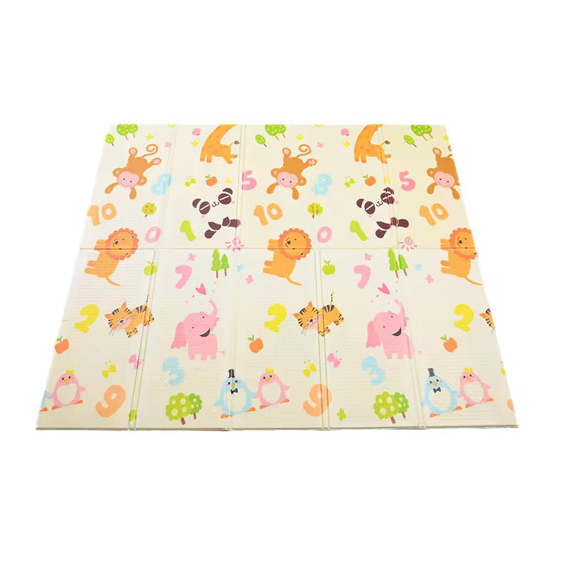 Double Sided Water-proof Foldable Baby Crawling Floor Play Mat. Multi-Purpose Floor Mat for Baby, Extra Thick Foam Mat (Assorted Prints)