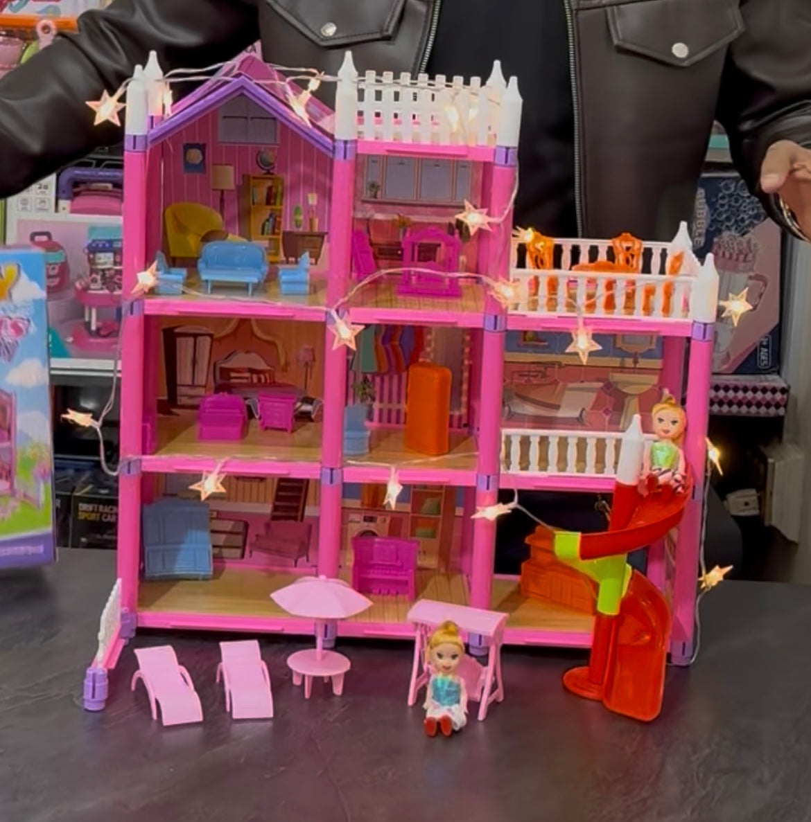 DIY Dream Villas Doll House with light For Girls!