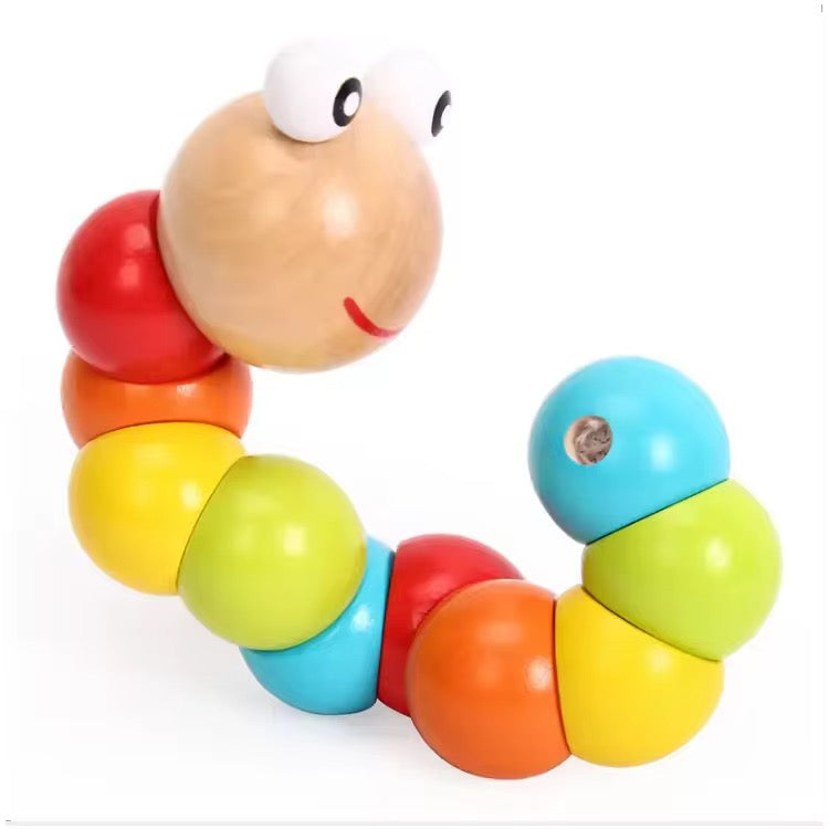 Wooden Caterpillar Toy – Colorful Educational Toy for Toddlers