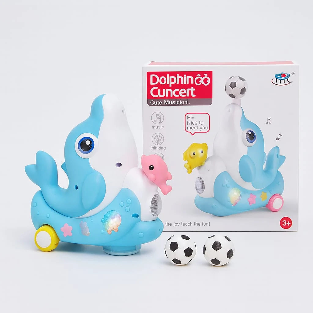 Dolphin Musical Toy with Mini Footballs