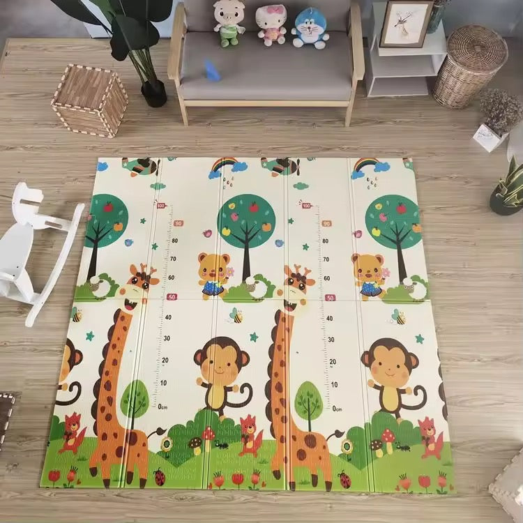 Double Sided Water-proof Foldable Baby Crawling Floor Play Mat. Multi-Purpose Floor Mat for Baby, Extra Thick Foam Mat (Assorted Prints)