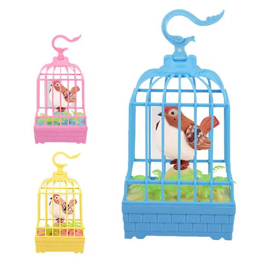 Mini Bird Cage Toy – Moving Bird with Lights & Music for Kids