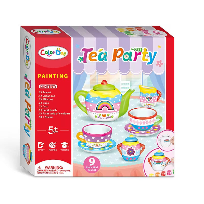 DIY Tea Party Painting Set for Kids | Paint Your Own Teapot & Tea Cups