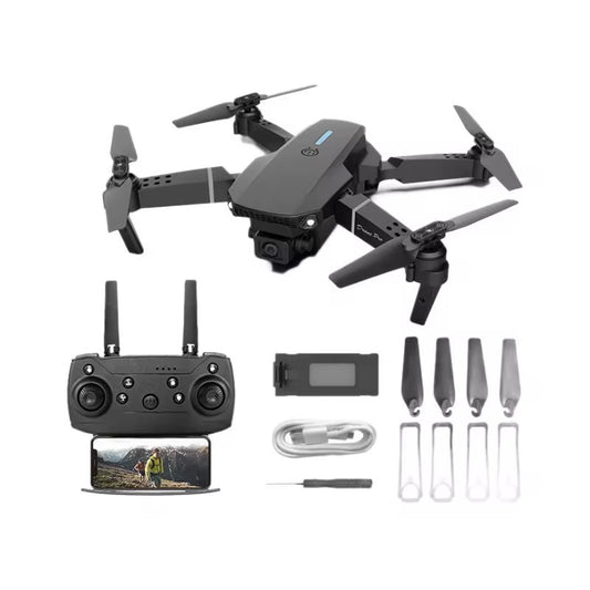 E88 Pro Foldable Drone with WiFi Camera – Easy One-Key Takeoff, 3 Speed Modes, Portable RC Drone
