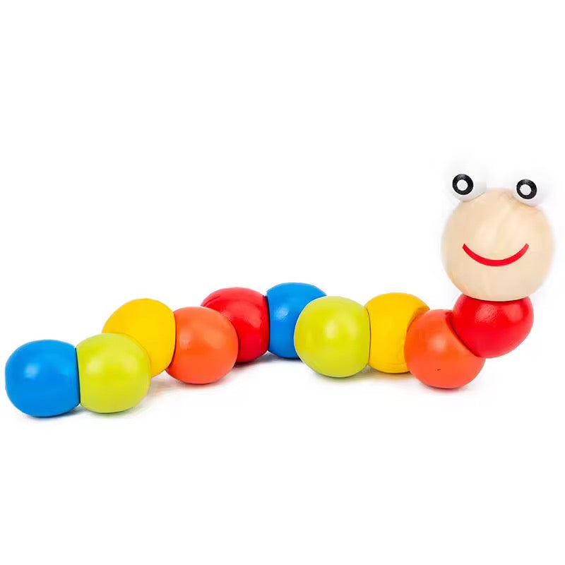 Wooden Caterpillar Toy – Colorful Educational Toy for Toddlers