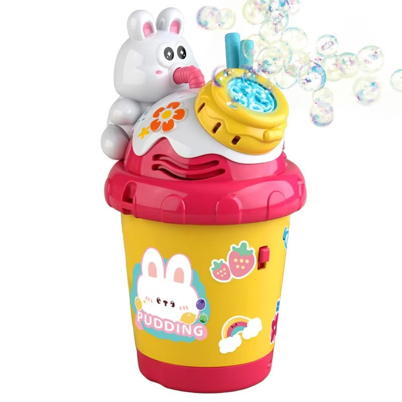 Battery Operated Cute Bunny Colorful Bubble Cup