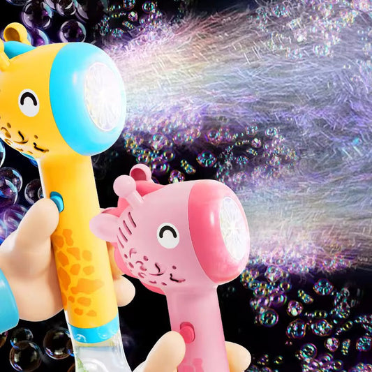Giraffe Bubble Gun Toy for Kids – Automatic Bubble Blaster Machine, Outdoor & Indoor Bubble Maker