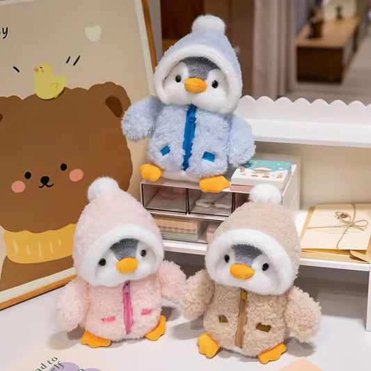 penguin plush toy with cap - 25cm
