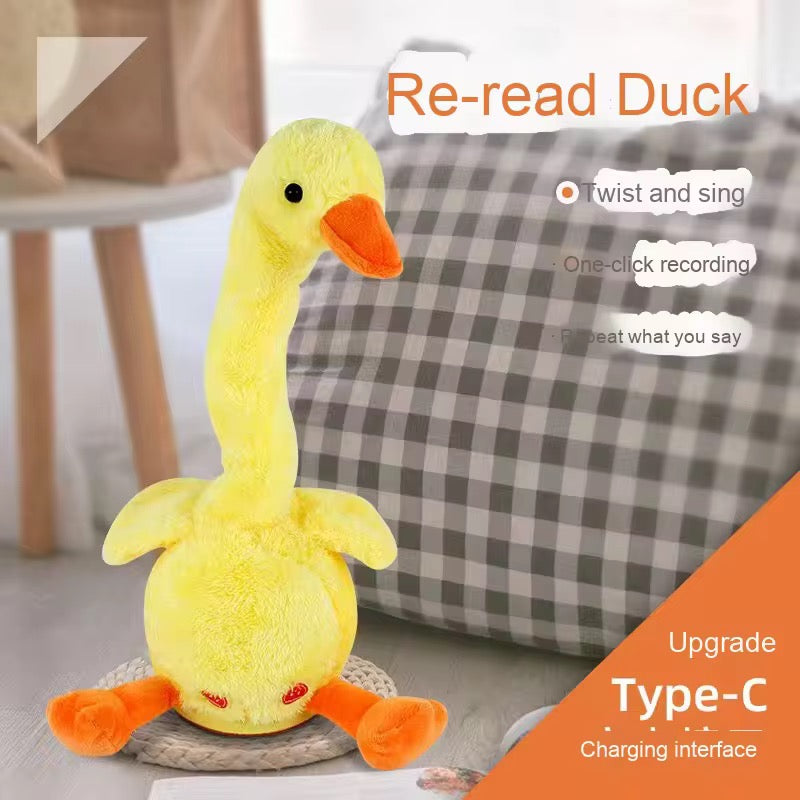 Dancing Duck Talking Plush Toy with Lights & Music