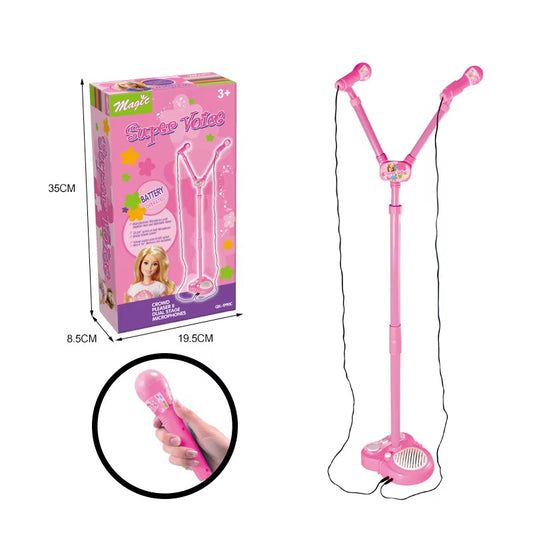 Super Voice Dual Microphones with Stand toy set for kids!