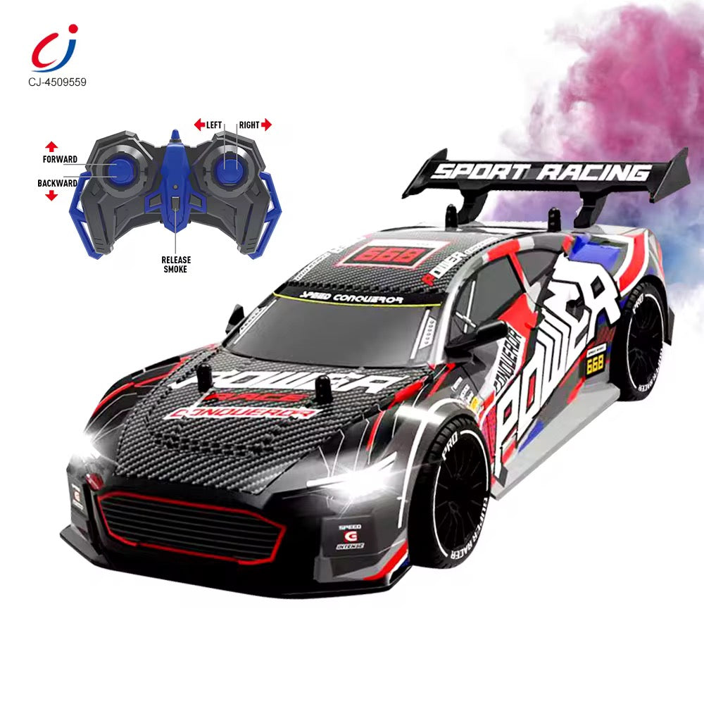RC Sports Drift Car with Lights & Water Spray – 2.4G Racing Car for Kids