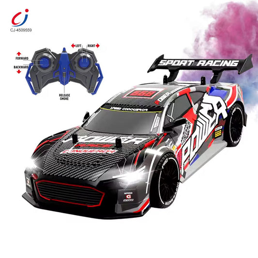 RC Sports Drift Car with Lights & Water Spray – 2.4G Racing Car for Kids