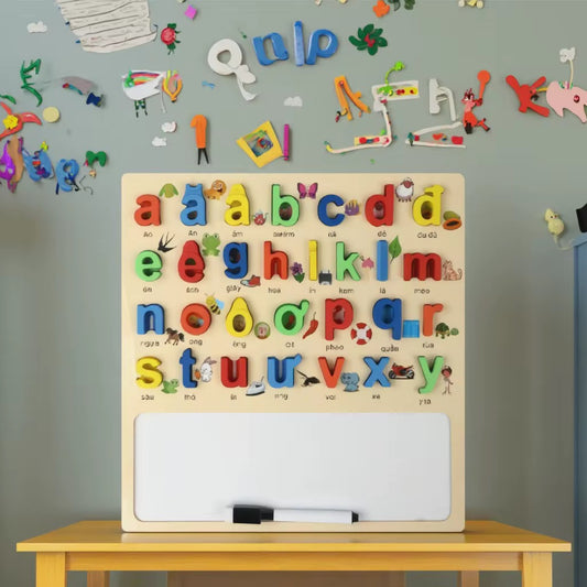 Alphabet , counting , haroof Wooden Writing Board with Pen