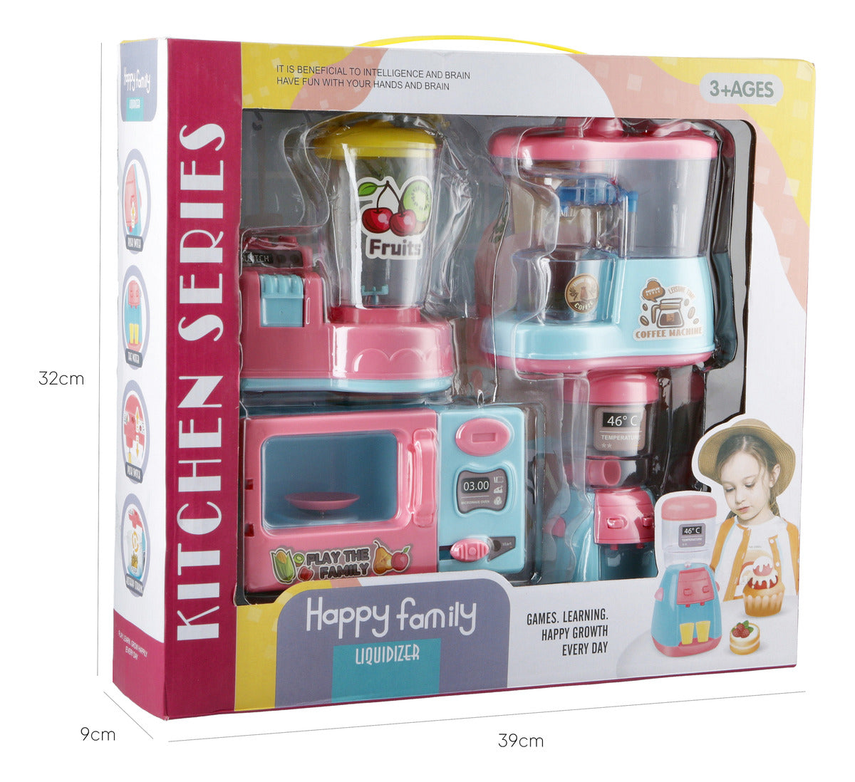 Happy Family Household Pretend Play Kitchen Set For Children Play