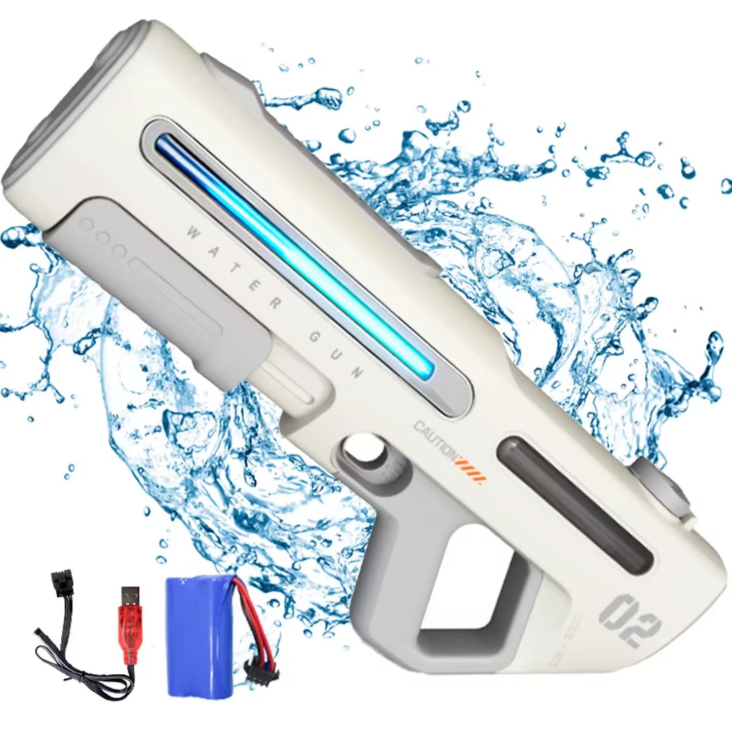 Electric Water Shooting Gun With Lights