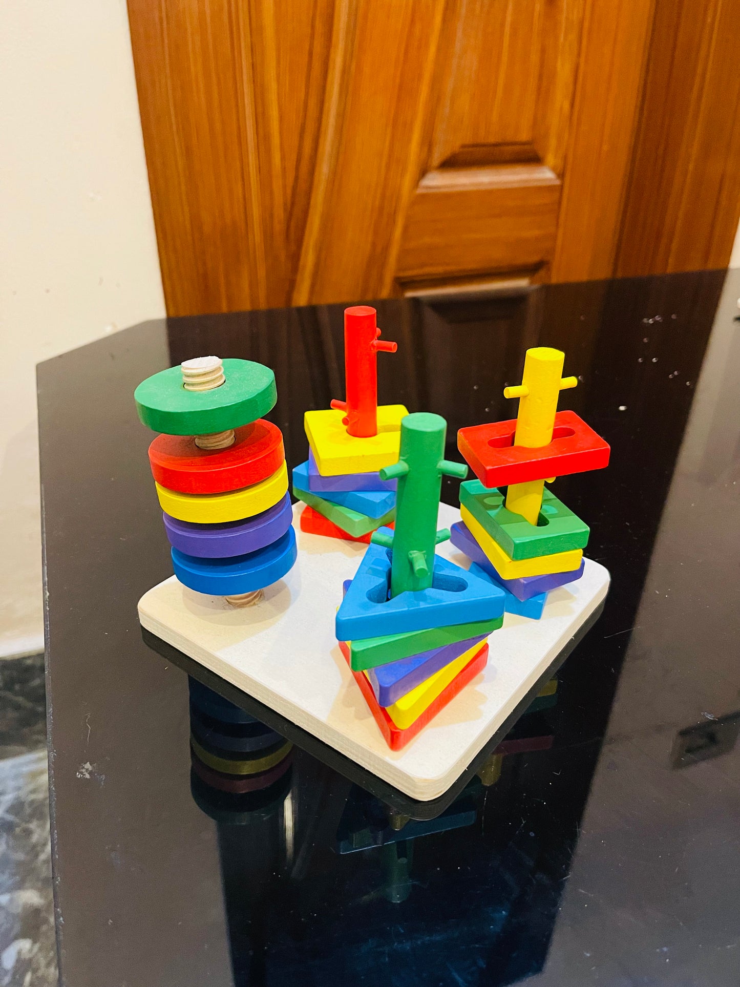 High Quality wooden sorter toy with different shapes!