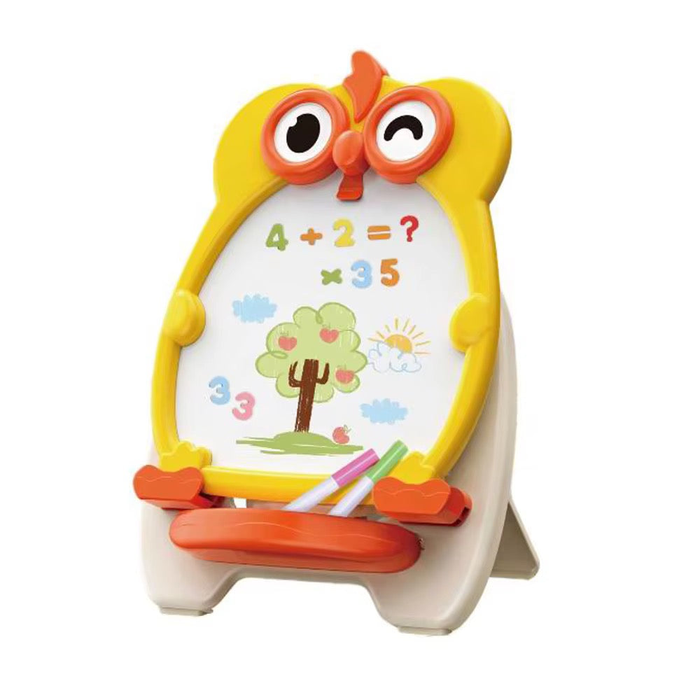 Kids Owl Drawing & Writing Board – Double-Sided Educational Activity Easel