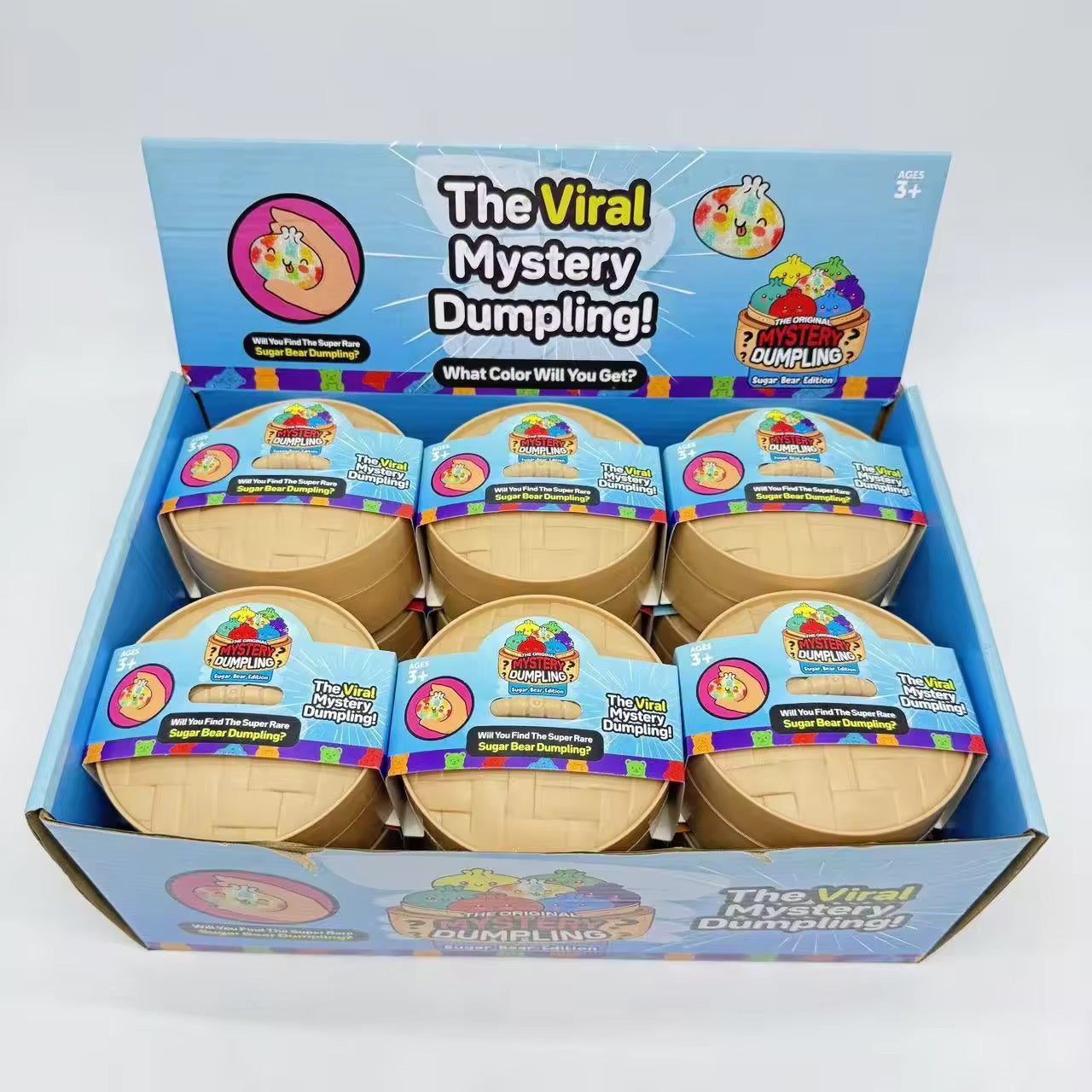 Squishy Bun Rainbow Mystery Box Sugar Edition Fidget Dumpling Toy for Kids