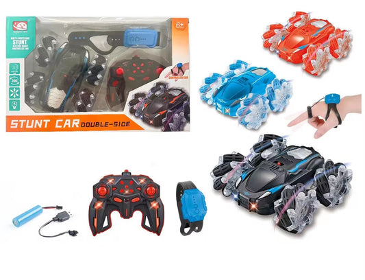 2-in-1 Remote Control Stunt Car with Watch & Remote – 4WD Off-Road Acrobatic Toy